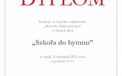 Szkoła do hymnu - dyplom