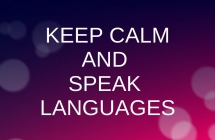 Plakat z napisem - keep calm and speak languages 