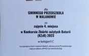 Dylpom dla przedszkola za zajecie 4 miejsca w KZzB 2023 (1)