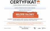 Certyfikat - mlode glowy