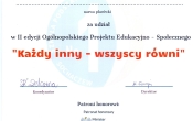 Certyfikat dla SZKOLY