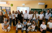 Uczniowie klasy 5a z wychowawczynia